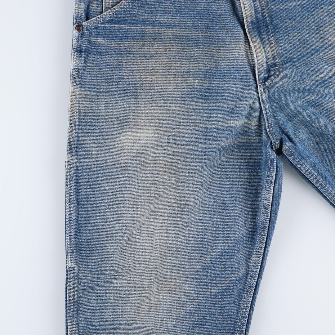 70s-80'S Key denim painter pants, men's size W35 (approx.), vintage. unclear blue type Vintage Second Hand