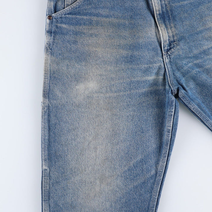 70s-80'S Key denim painter pants, men's size W35 (approx.), vintage. unclear blue type Vintage Second Hand