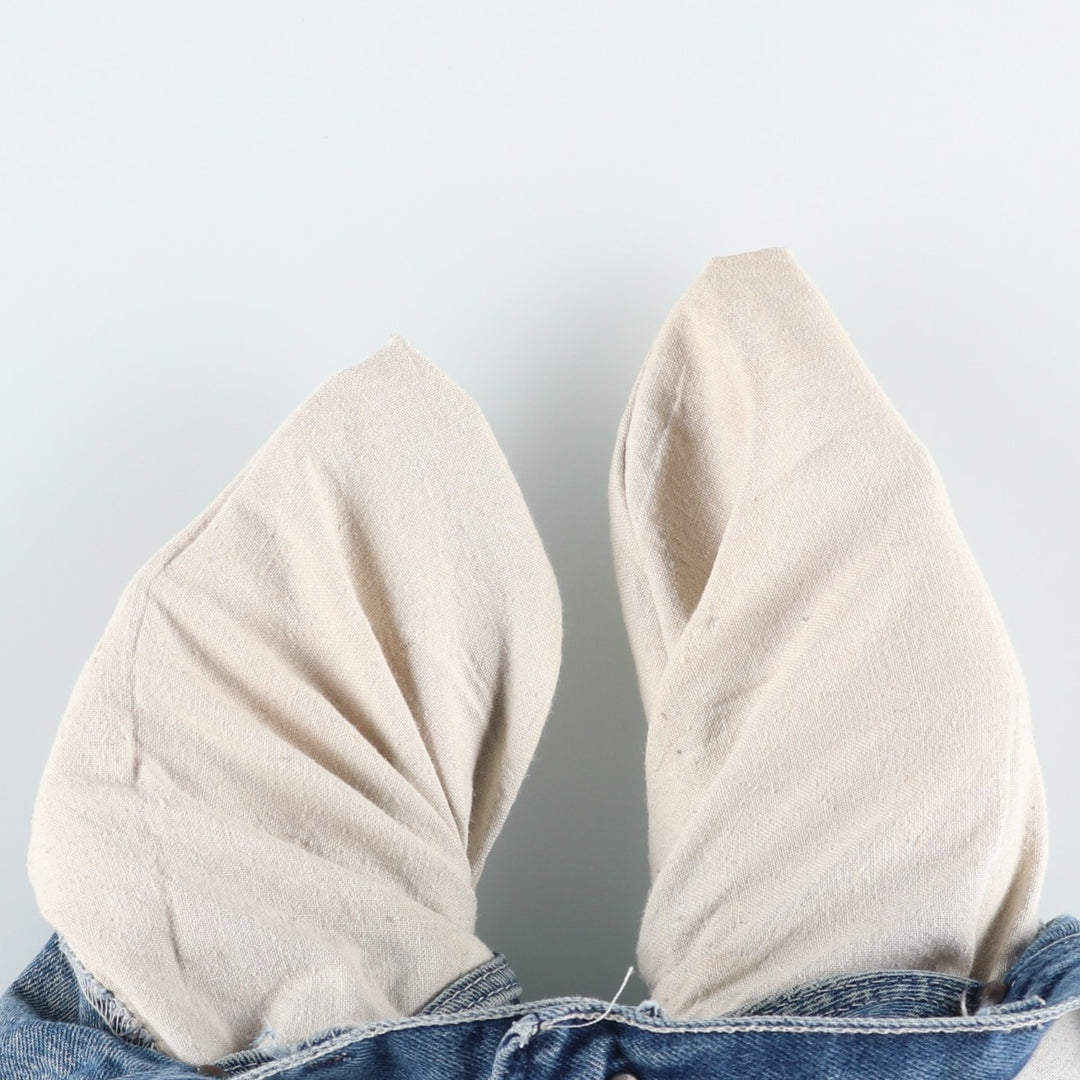 70s-80'S Key denim painter pants, men's size W35 (approx.), vintage. unclear blue type Vintage Second Hand