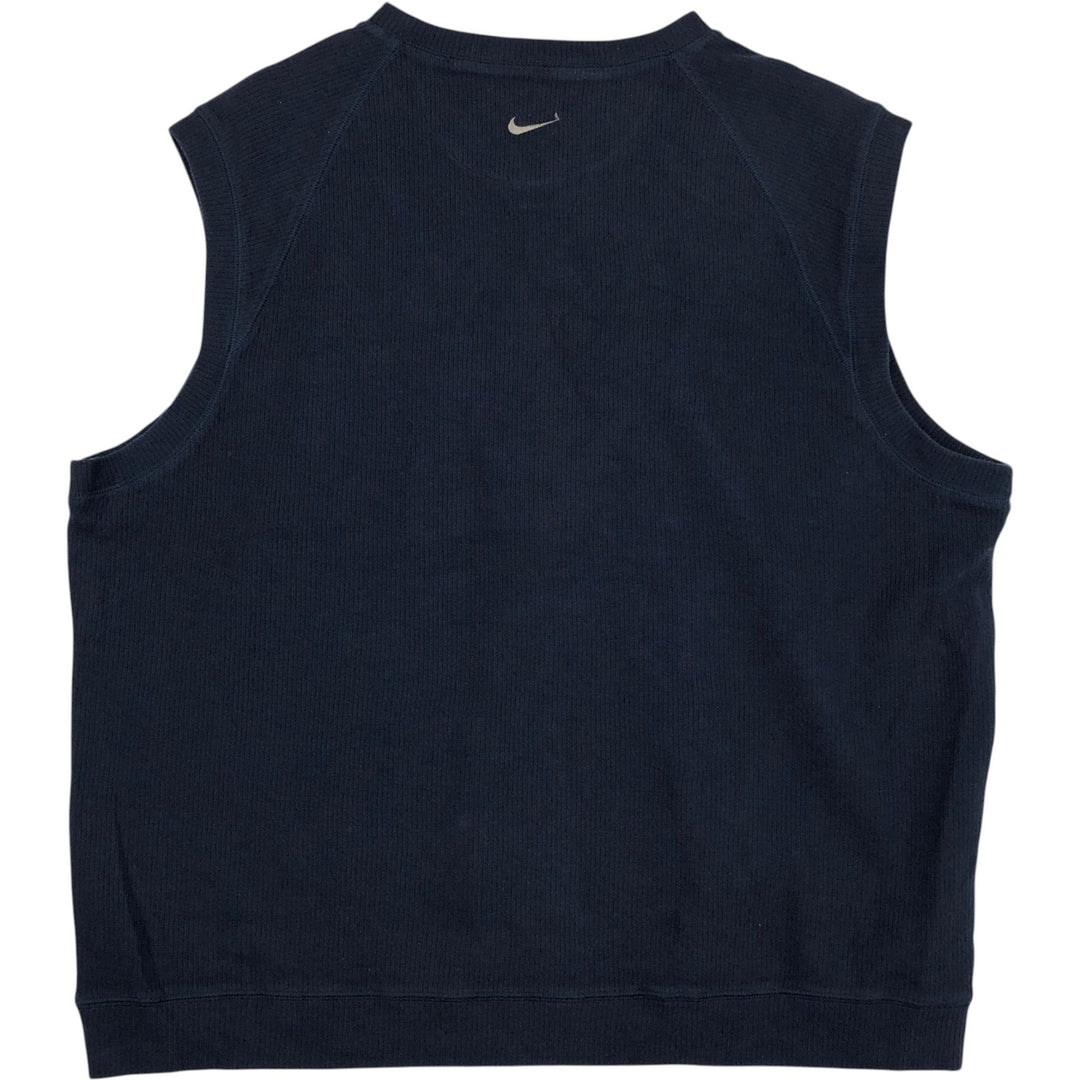 Nike Golf V-Neck Cotton Knit Vest, Men's Size XL (approx.) cotton navy blue type Vintage Second Hand
