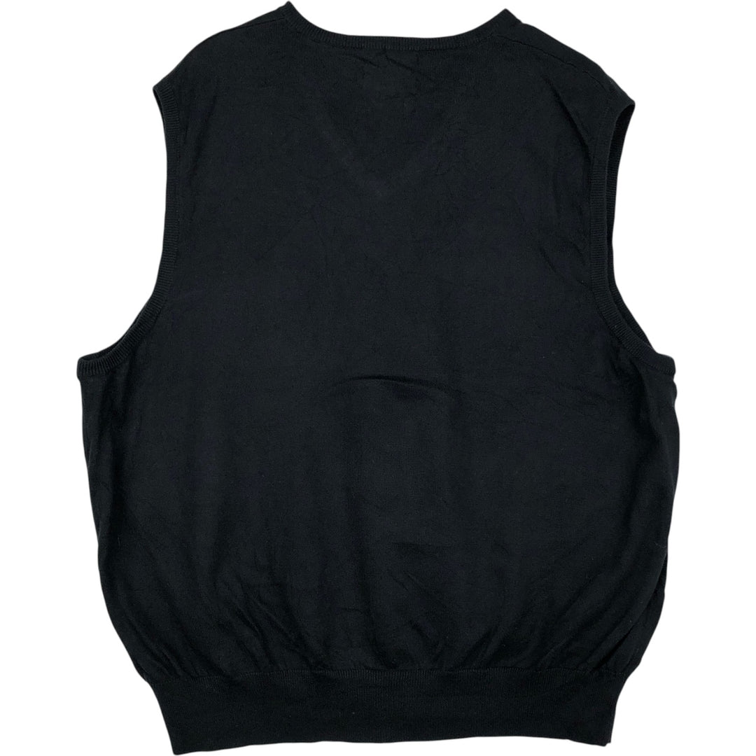 Ralph Lauren POLO GOLF V-neck cotton knit vest, men's size XXL equivalent. cotton black type Vintage Second Hand