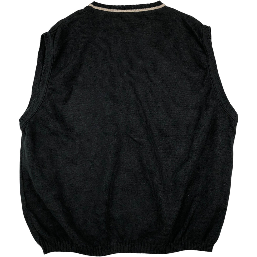 MUNSINGWEAR V-neck Cotton Knit Vest, Made in USA, Men's XL equivalent. cotton black type Vintage Second Hand