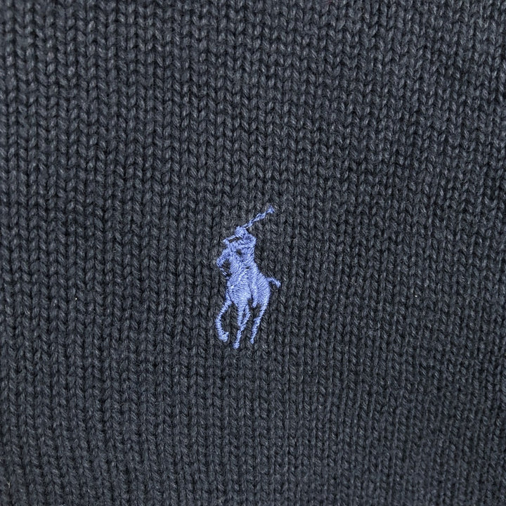 Ralph Lauren POLO by Ralph Lauren V-neck cotton knit vest, men's size XXL cotton navy blue type Vintage Second Hand