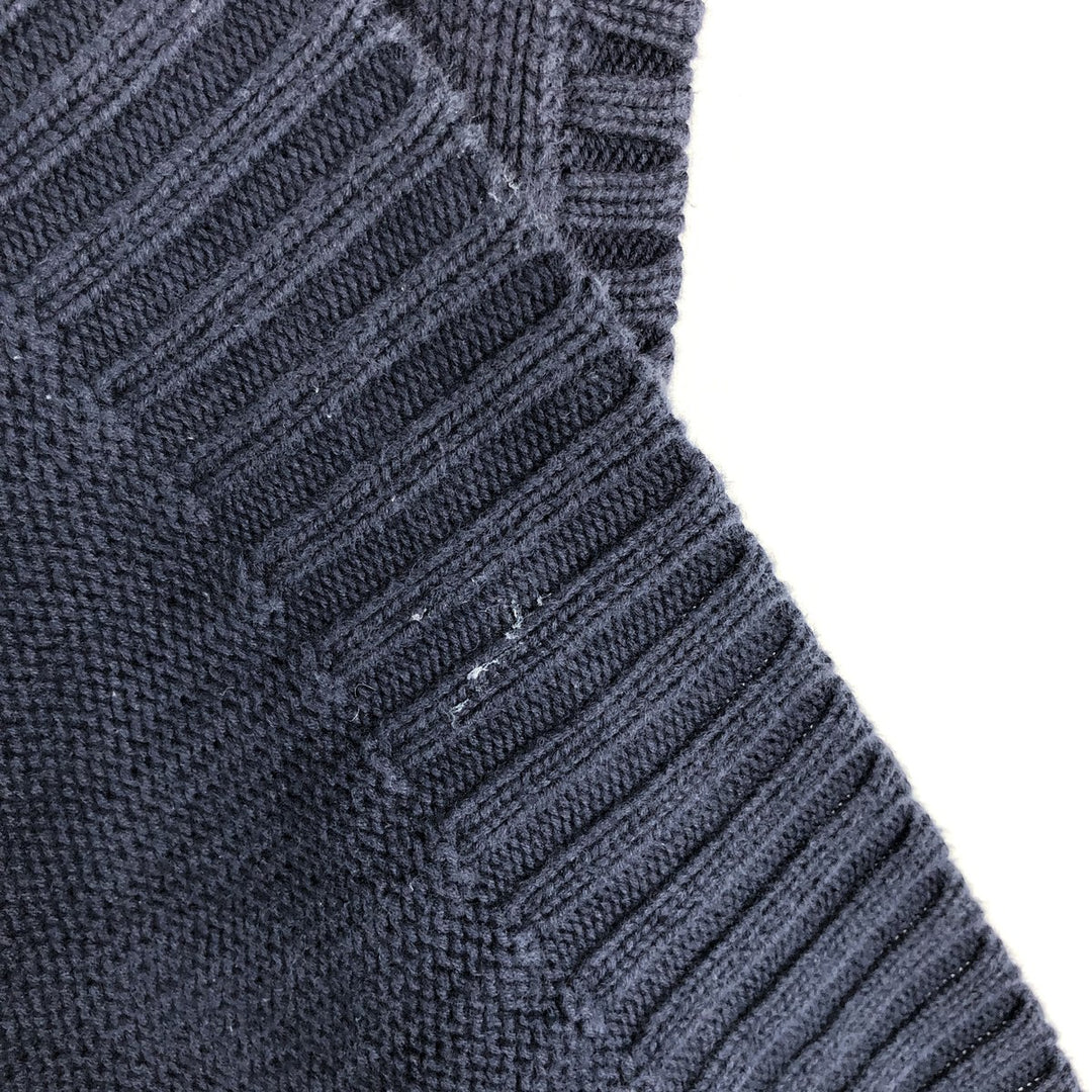 Ralph Lauren POLO by Ralph Lauren V-neck cotton knit vest, men's size XL cotton navy blue type Vintage Second Hand