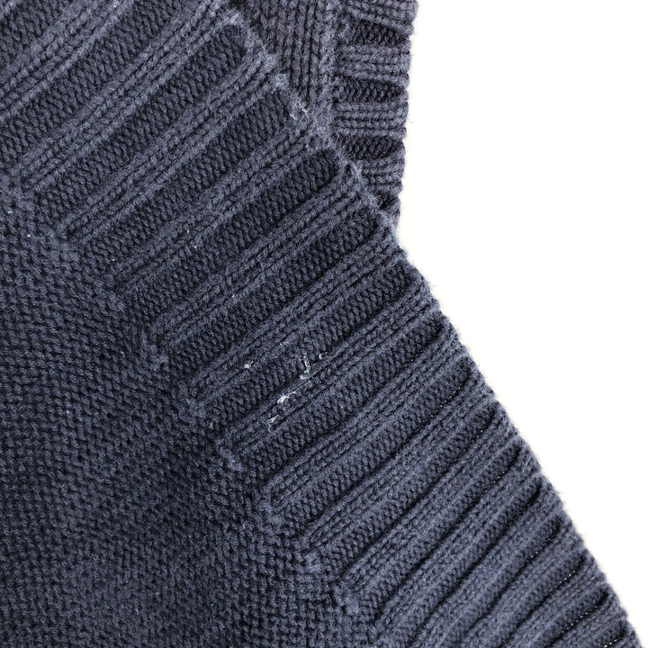 Ralph Lauren POLO by Ralph Lauren V-neck cotton knit vest, men's size XL cotton navy blue type Vintage Second Hand