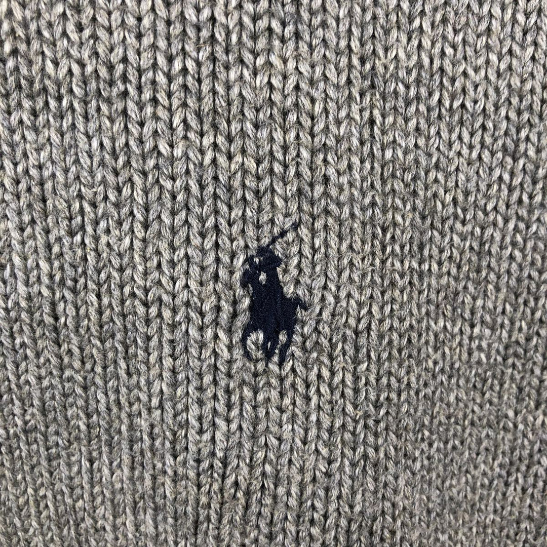 Ralph Lauren POLO by Ralph Lauren V-neck cotton knit vest, men's size XL cotton gray type Vintage Second Hand