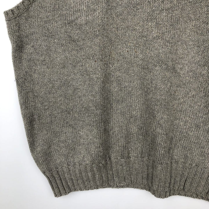 Ralph Lauren POLO by Ralph Lauren V-neck cotton knit vest, men's size XL cotton gray type Vintage Second Hand