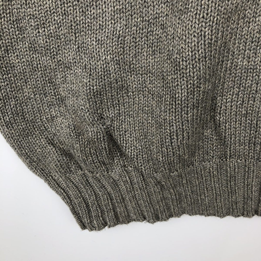 Ralph Lauren POLO by Ralph Lauren V-neck cotton knit vest, men's size XL cotton gray type Vintage Second Hand