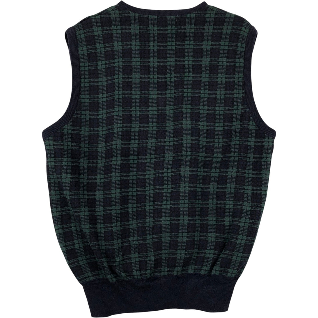 Ralph Lauren POLO by Ralph Lauren V-neck cotton knit vest, men's size L cotton navy blue type Vintage Second Hand