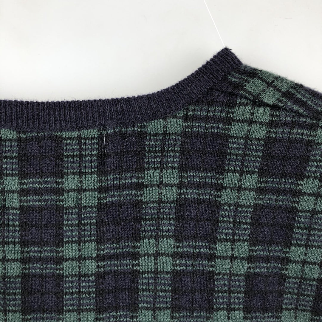 Ralph Lauren POLO by Ralph Lauren V-neck cotton knit vest, men's size L cotton navy blue type Vintage Second Hand