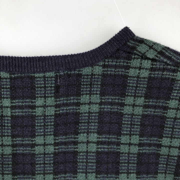 Ralph Lauren POLO by Ralph Lauren V-neck cotton knit vest, men's size L cotton navy blue type Vintage Second Hand