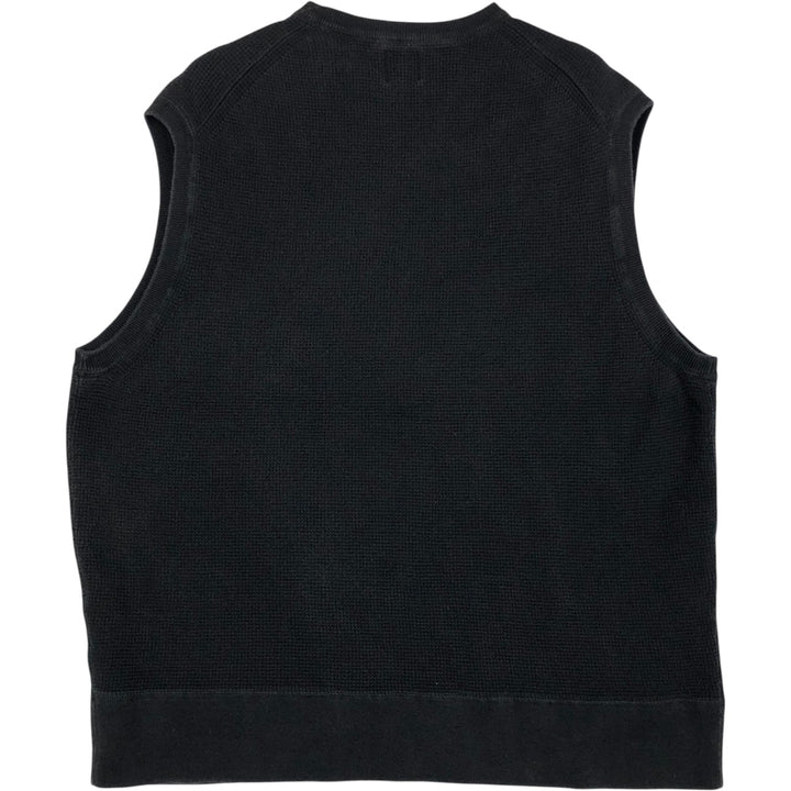90'S GAP V-neck cotton knit vest, men's size L equivalent, vintage. cotton black type Vintage Second Hand