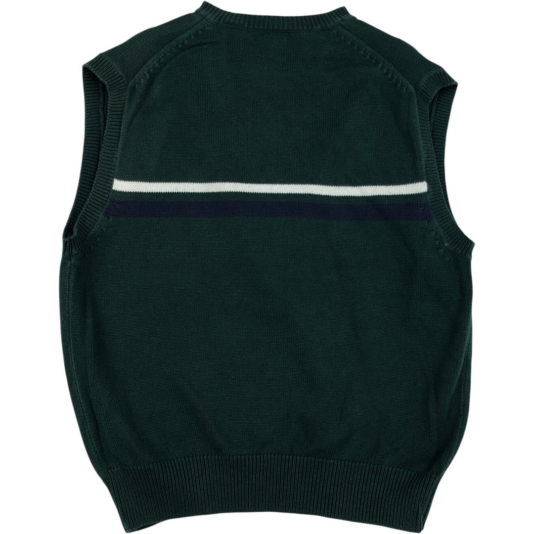 90'S GAP Old Gap V-neck Cotton Knit Vest, Men's Size L (approx.), Vintage cotton Green type dark green Vintage Second Hand