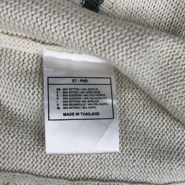 90s-era Nike V-neck Tilden acrylic x cotton knit vest, men's size M equivalent, vintage. cotton ivory Vintage Second Hand
