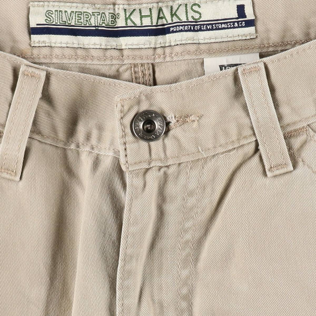 1990'S Levi's Silver Tab Khakis Chino Pants, W29 L32 (Men's equivalent to W29), Vintage. cotton Beige type Vintage Second Hand