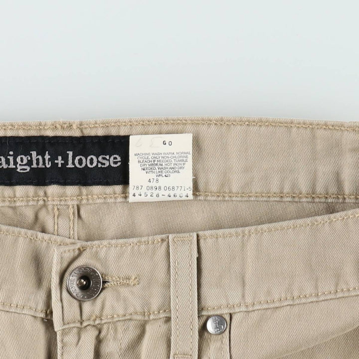 1990'S Levi's SILVER TAB Straight Loose Chino Pants, Men's W30 (approx.), Vintage cotton Beige type Vintage Second Hand