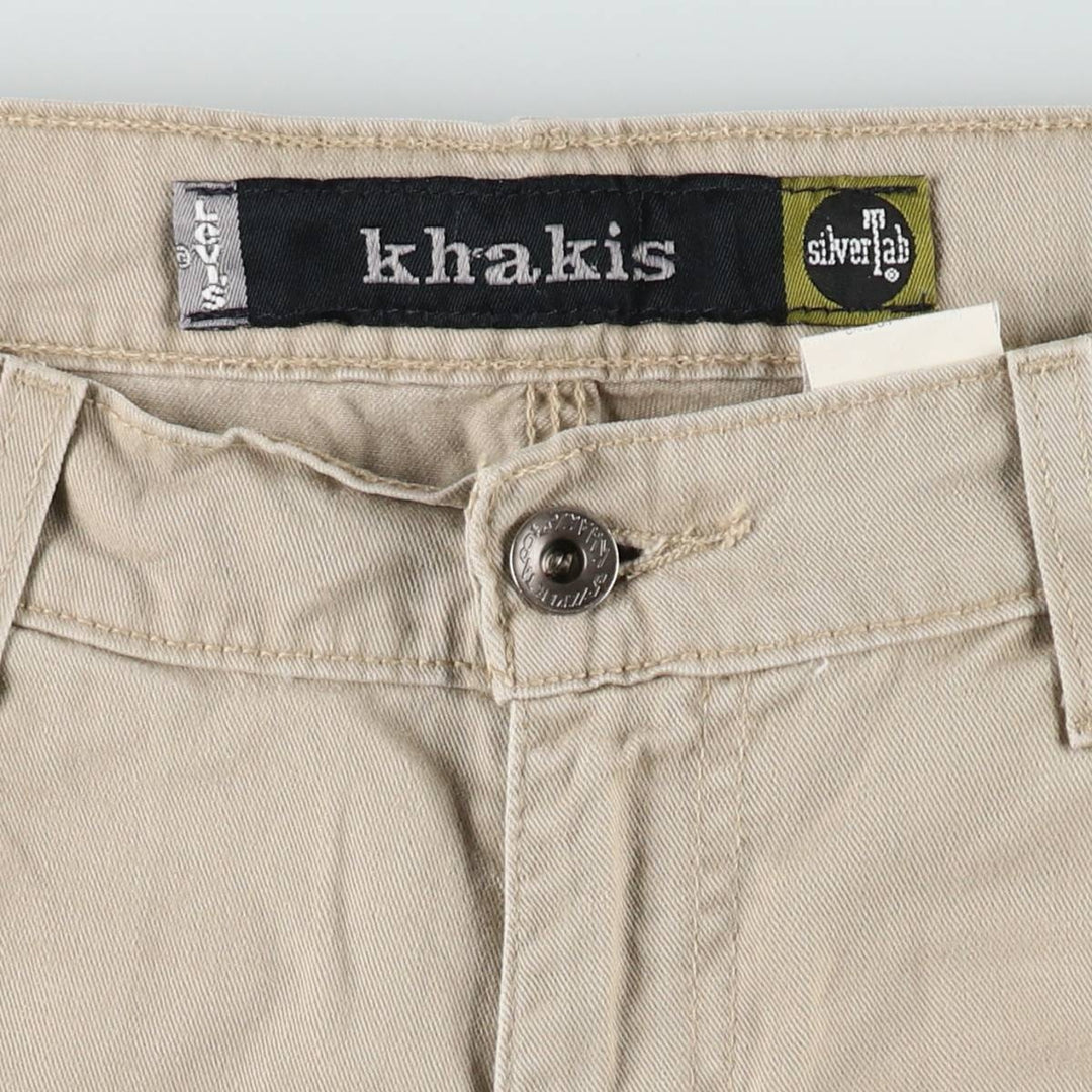 1990'S Levi's Silver Tab Khakis Chino Pants Painter Pants Men's W33 (approx.) Vintage cotton Beige type Vintage Second Hand