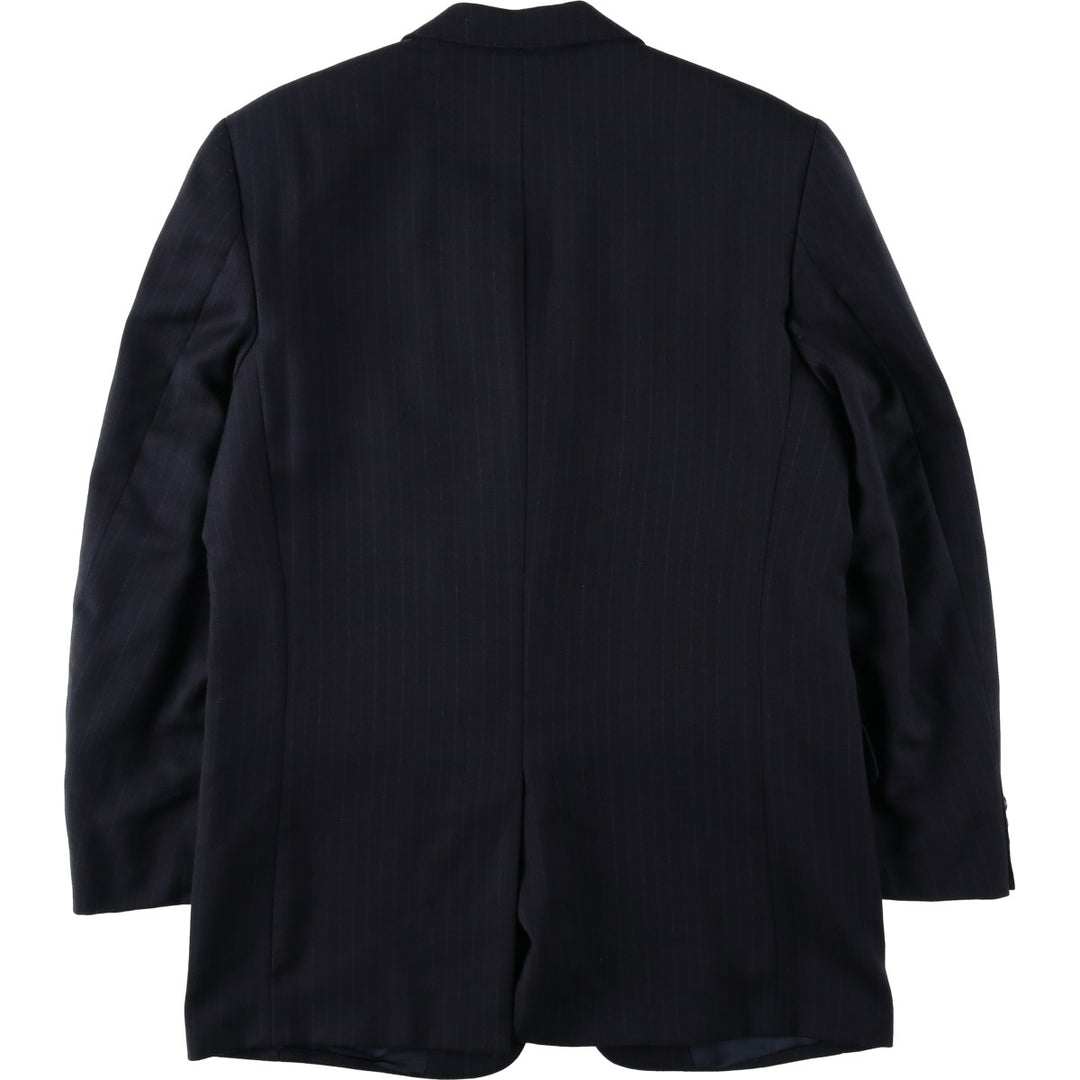 Pierre Cardin striped wool tailored jacket, made in Canada, men's size L equivalent. wool navy blue type Vintage Second Hand