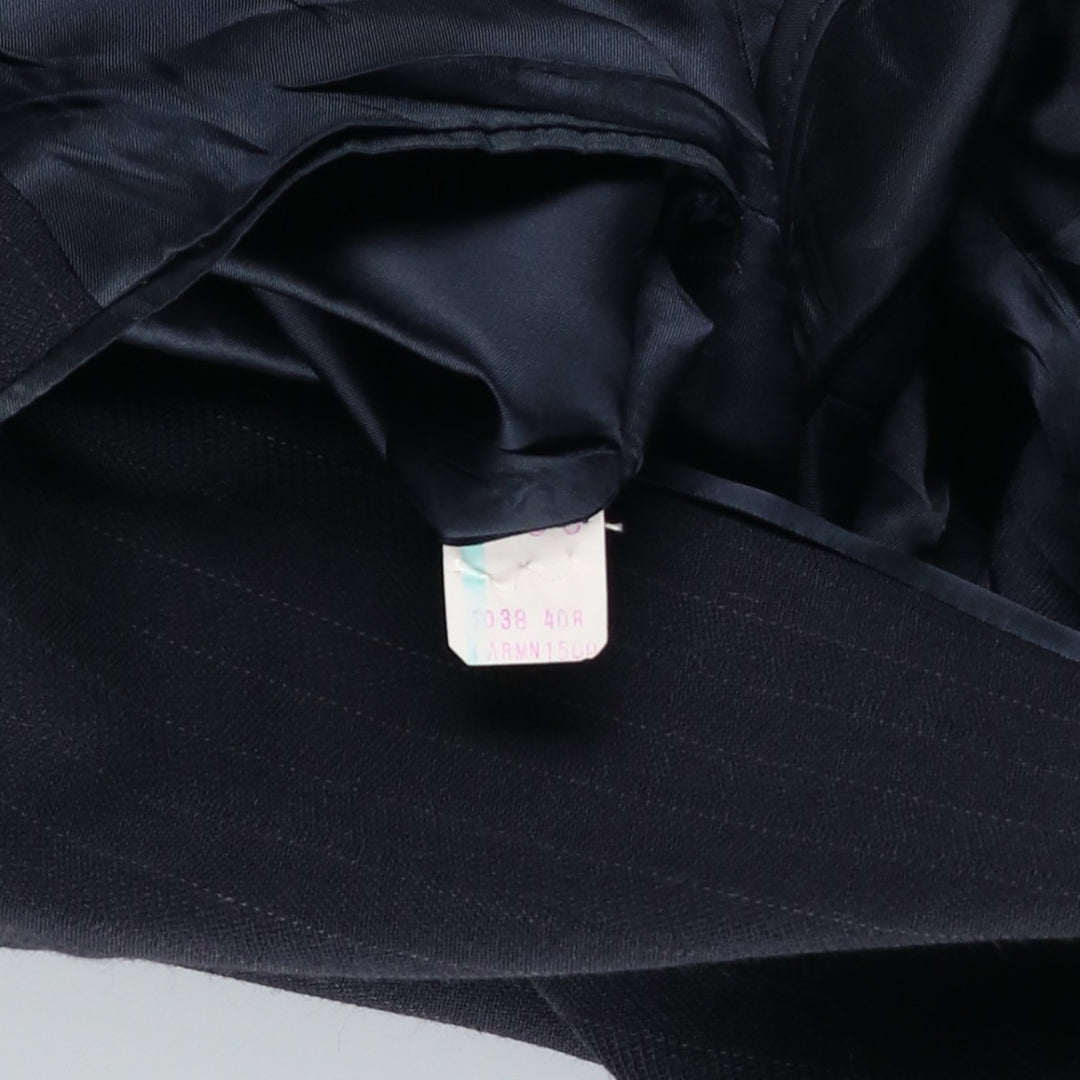 Pierre Cardin striped wool tailored jacket, made in Canada, men's size L equivalent. wool navy blue type Vintage Second Hand