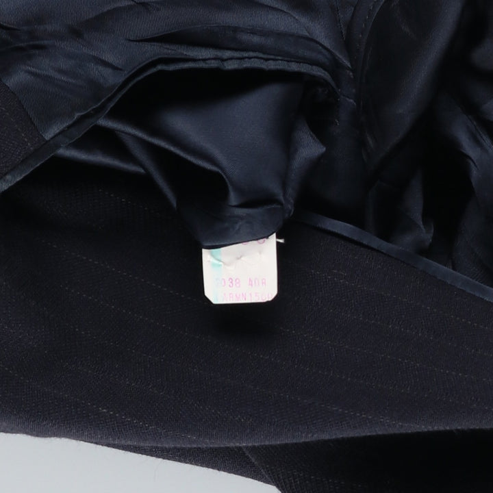 Pierre Cardin striped wool tailored jacket, made in Canada, men's size L equivalent. wool navy blue type Vintage Second Hand