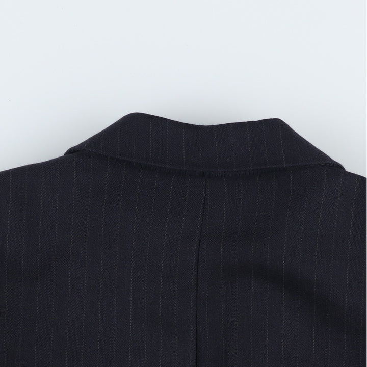 Pierre Cardin striped wool tailored jacket, made in Canada, men's size L equivalent. wool navy blue type Vintage Second Hand