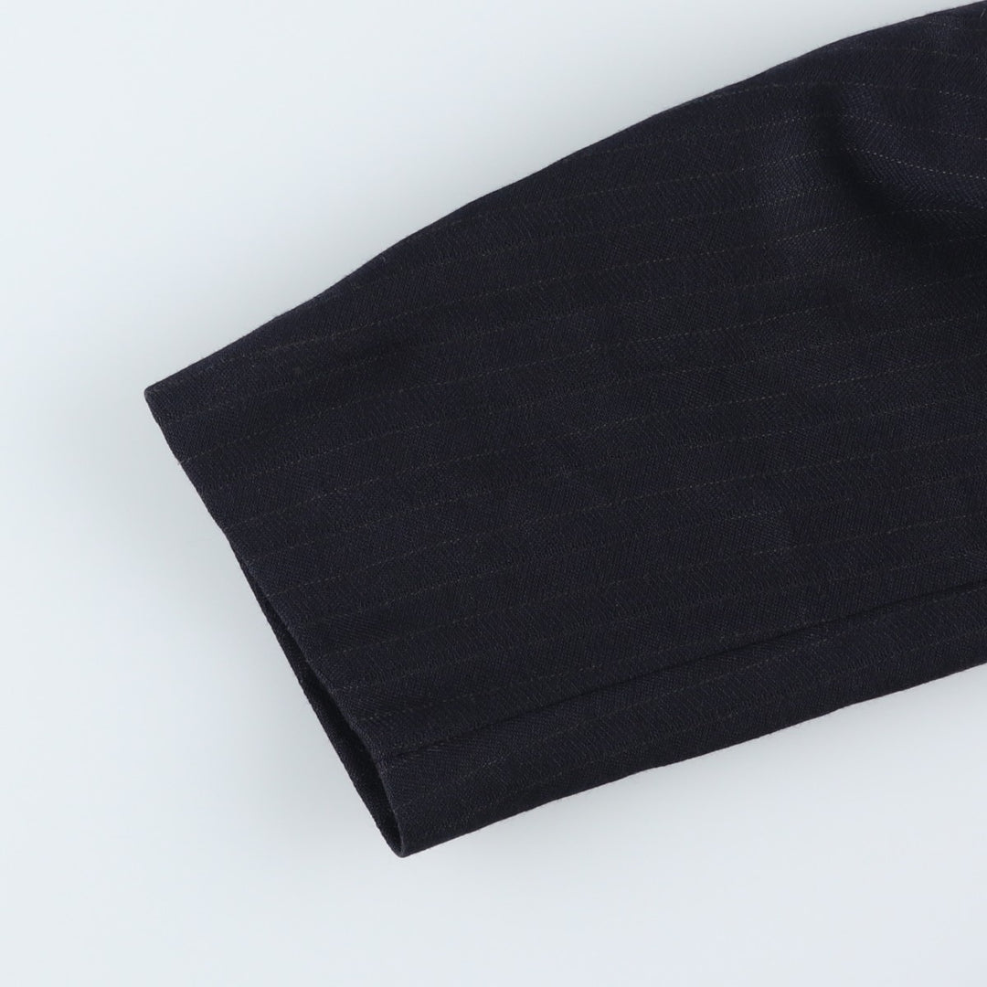 Pierre Cardin striped wool tailored jacket, made in Canada, men's size L equivalent. wool navy blue type Vintage Second Hand