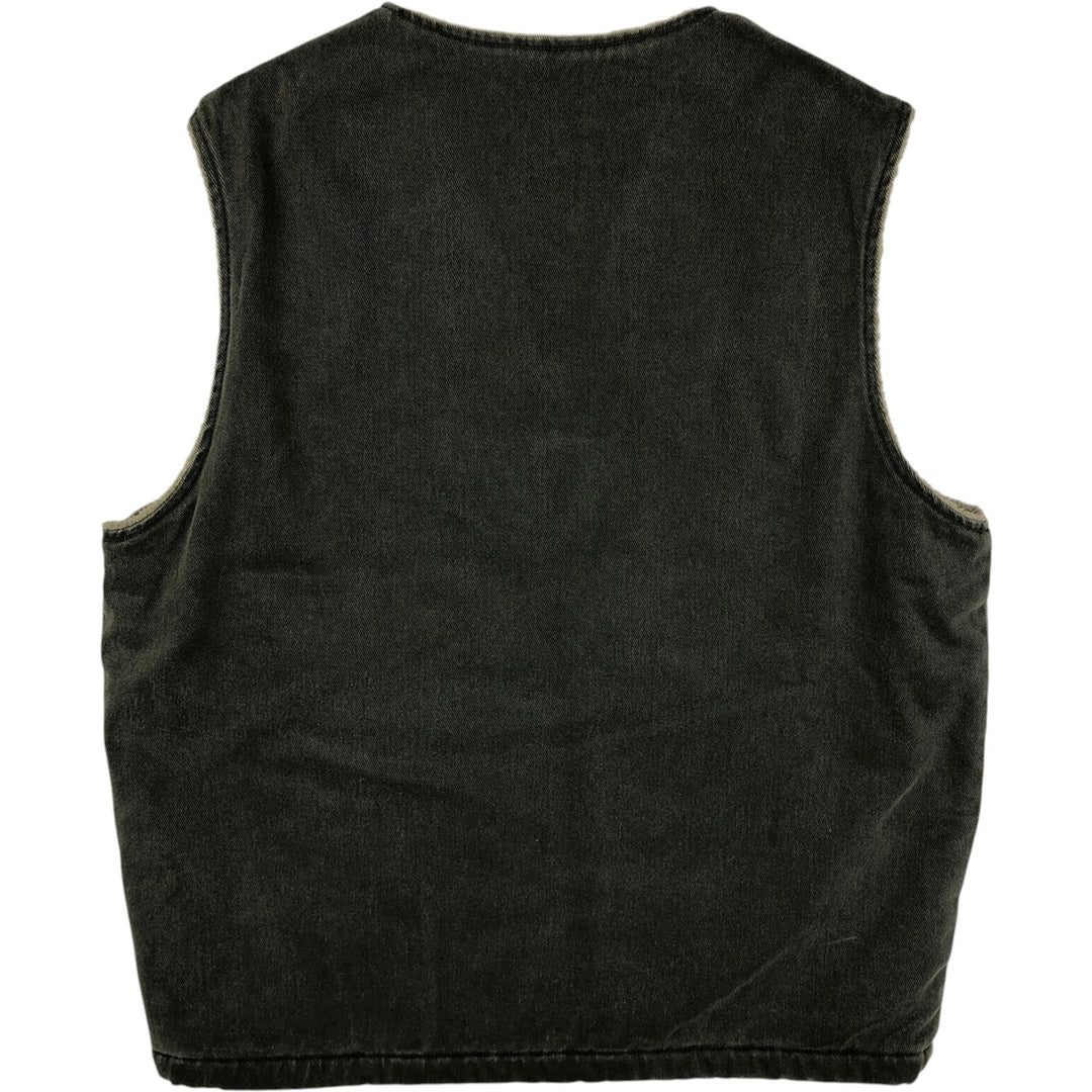 Woolrich Boa Vest, Men's Size M (approx.) cotton Khaki type Vintage Second Hand
