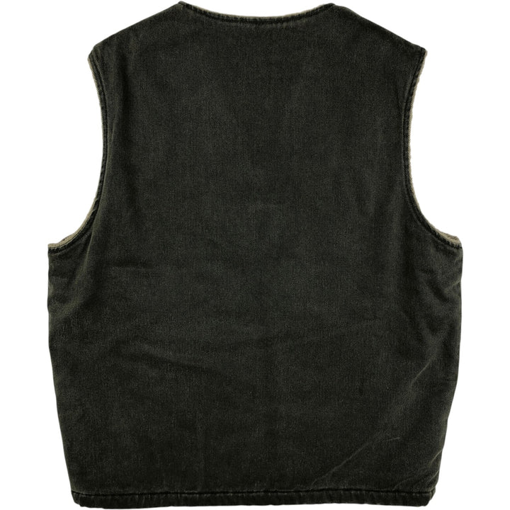 Woolrich Boa Vest, Men's Size M (approx.) cotton Khaki type Vintage Second Hand