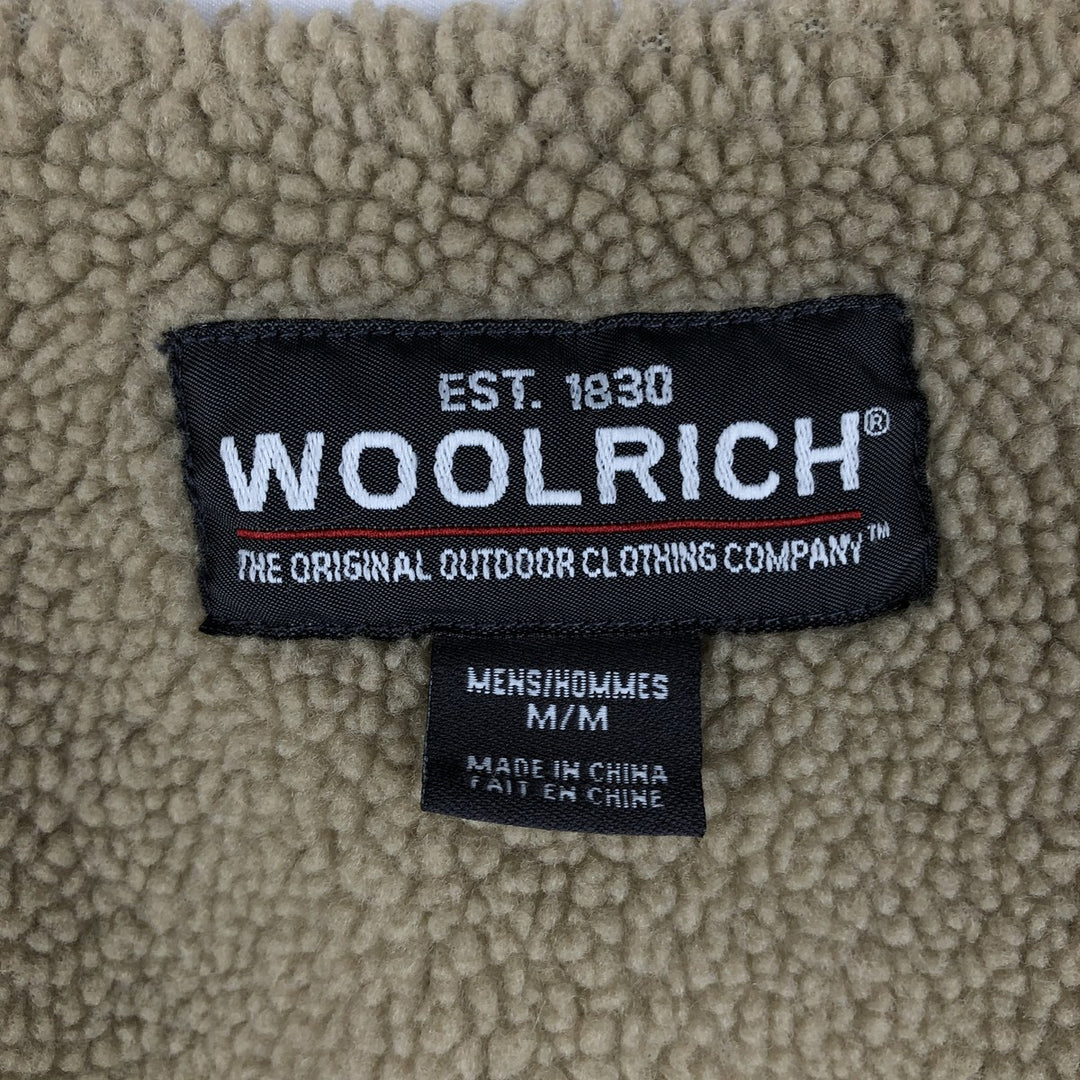 Woolrich Boa Vest, Men's Size M (approx.) cotton Khaki type Vintage Second Hand