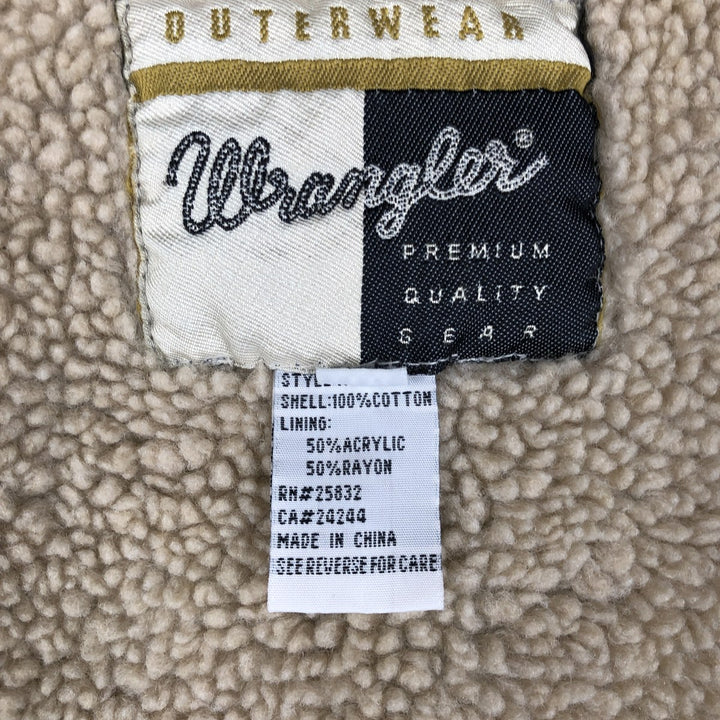 Big Size Wrangler Denim Boa Vest, Men's XXXL Equivalent, Vintage cotton blue type Vintage Second Hand