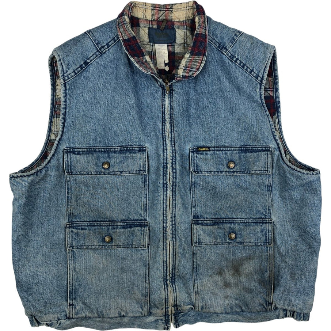 Osh Kosh padded denim vest, made in USA, men's size XL, vintage. cotton blue type Vintage Second Hand
