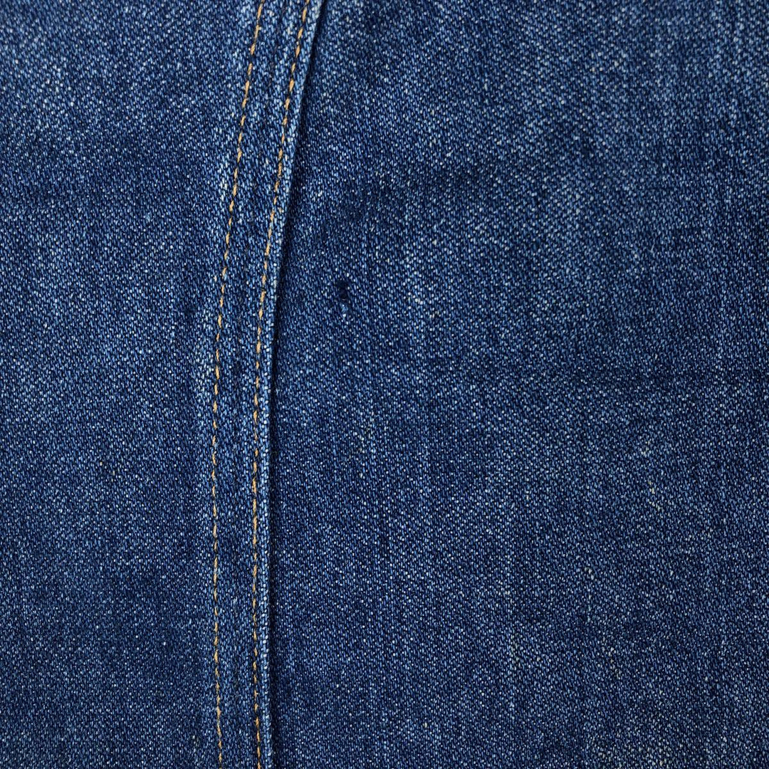 70s-80'S Wrangler NO-FAULT DENIMS denim boa vest, men's size M equivalent, vintage. unclear blue type Vintage Second Hand