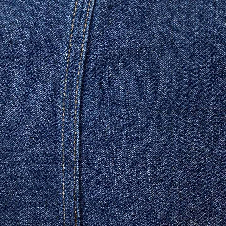 70s-80'S Wrangler NO-FAULT DENIMS denim boa vest, men's size M equivalent, vintage. unclear blue type Vintage Second Hand