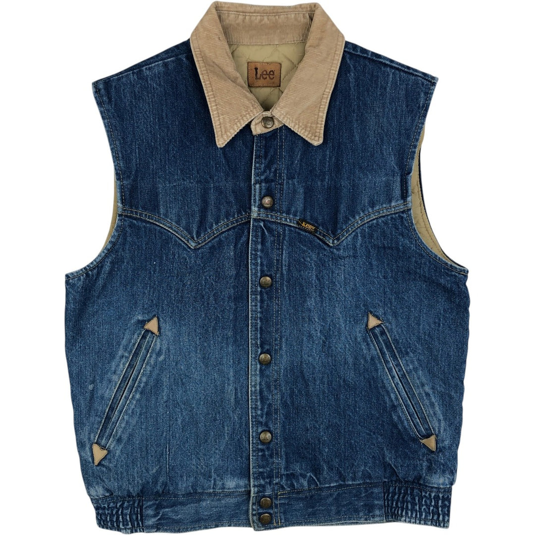 80s-90'S Lee Denim Vest, Made in USA, Men's Size M (Equivalent), Vintage cotton blue type Vintage Second Hand