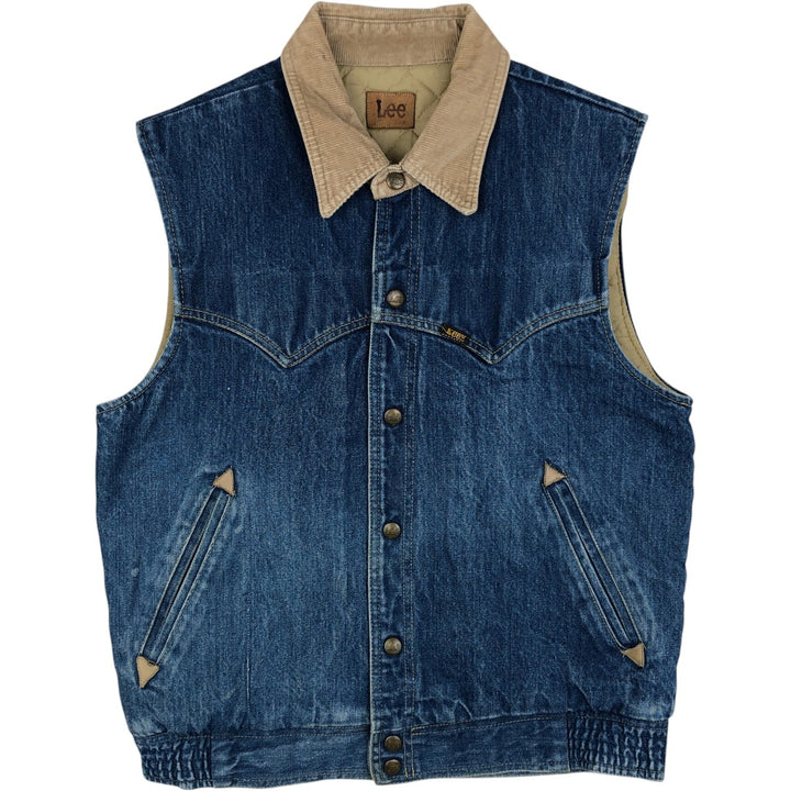 80s-90'S Lee Denim Vest, Made in USA, Men's Size M (Equivalent), Vintage cotton blue type Vintage Second Hand