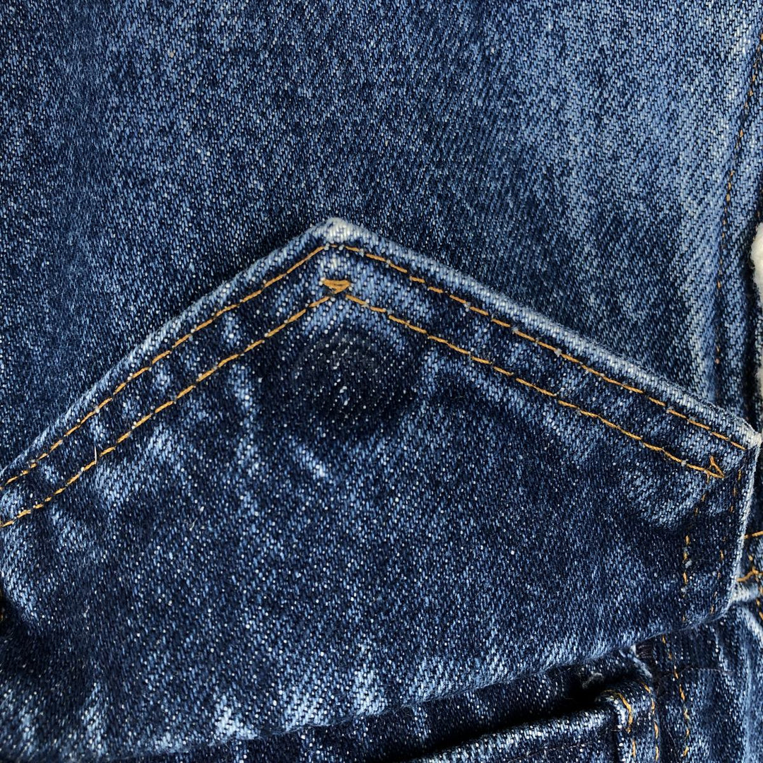 80s-90'S Levi's denim boa vest, made in USA, men's size S. cotton blue type Vintage Second Hand