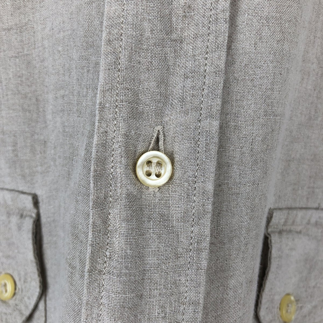Paul & Shark long-sleeved linen shirt, made in Italy, men's size L equivalent. linen Beige type Vintage Second Hand