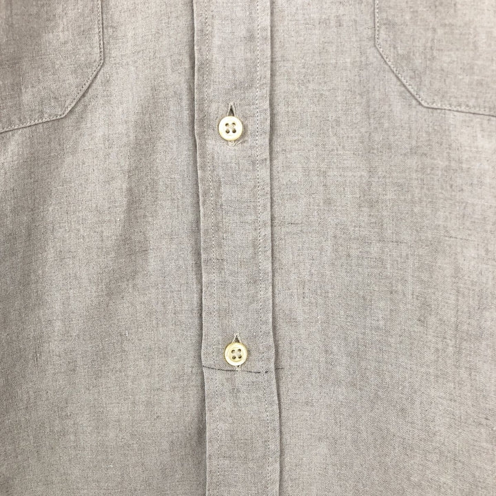 Paul & Shark long-sleeved linen shirt, made in Italy, men's size L equivalent. linen Beige type Vintage Second Hand