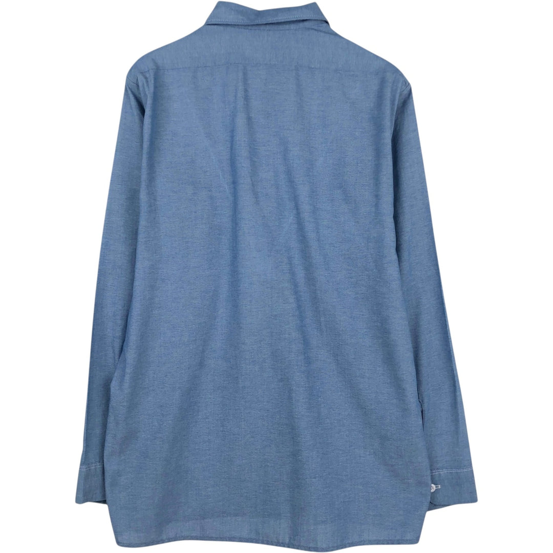 ~90'S Dickies Long-Sleeve Work Shirt, Men's Size M (Equivalent), Vintage unclear blue type Vintage Second Hand