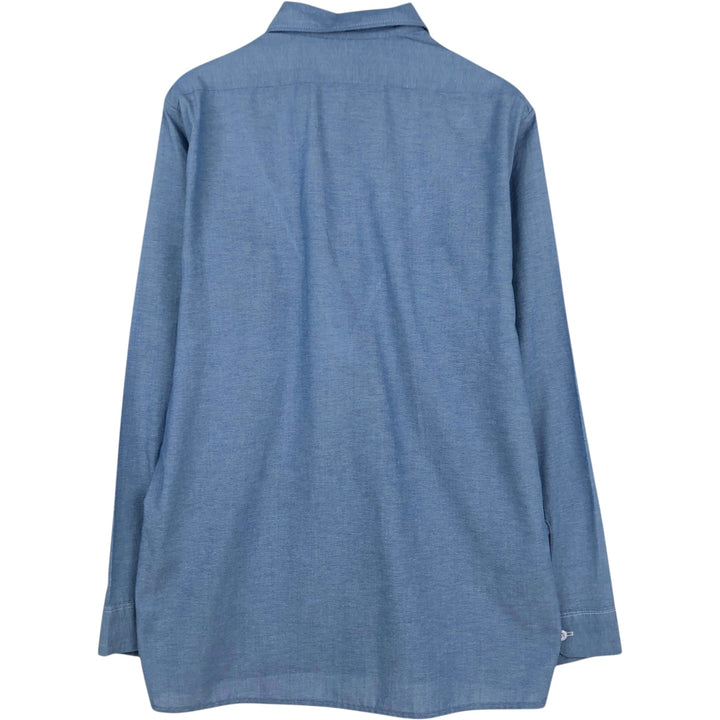 ~90'S Dickies Long-Sleeve Work Shirt, Men's Size M (Equivalent), Vintage unclear blue type Vintage Second Hand