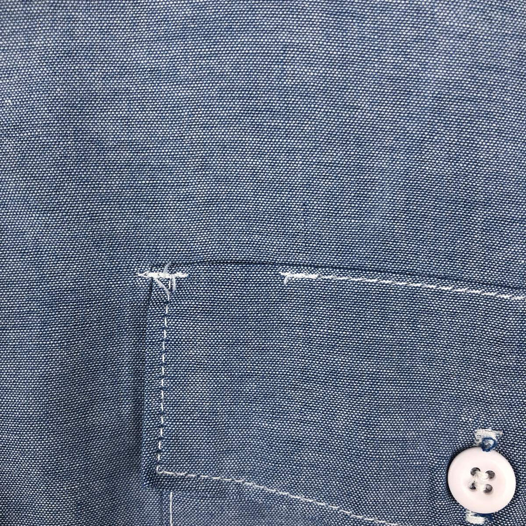 ~90'S Dickies Long-Sleeve Work Shirt, Men's Size M (Equivalent), Vintage unclear blue type Vintage Second Hand