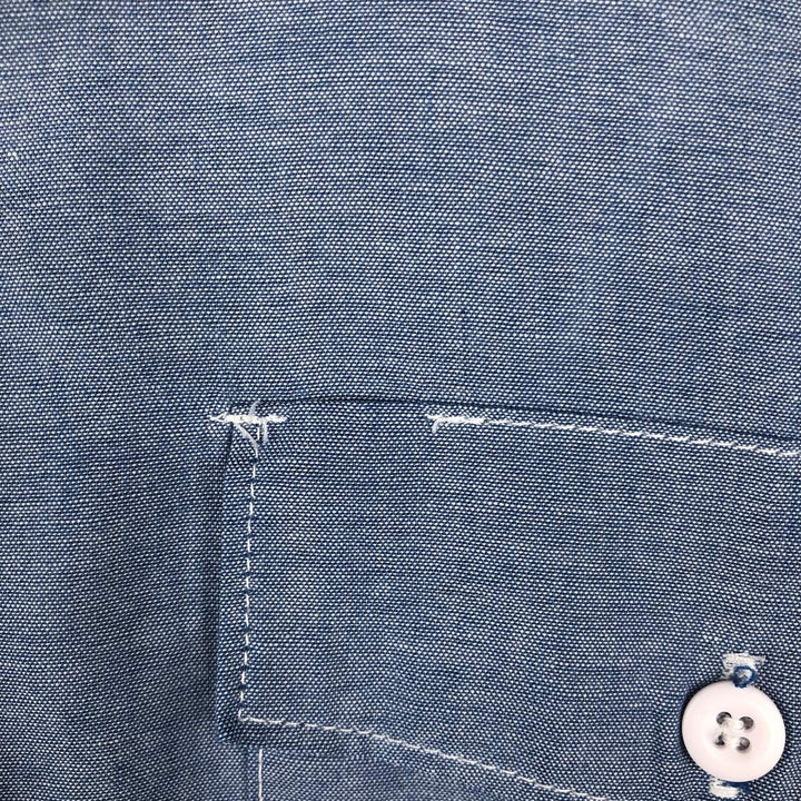 ~90'S Dickies Long-Sleeve Work Shirt, Men's Size M (Equivalent), Vintage unclear blue type Vintage Second Hand