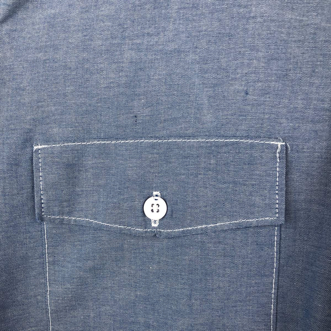 ~90'S Dickies Long-Sleeve Work Shirt, Men's Size M (Equivalent), Vintage unclear blue type Vintage Second Hand