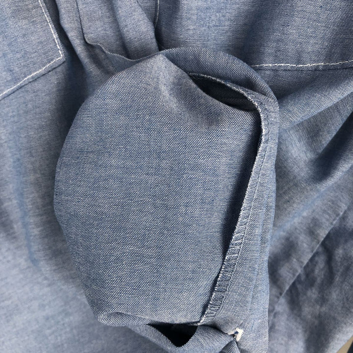 ~90'S Dickies Long-Sleeve Work Shirt, Men's Size M (Equivalent), Vintage unclear blue type Vintage Second Hand