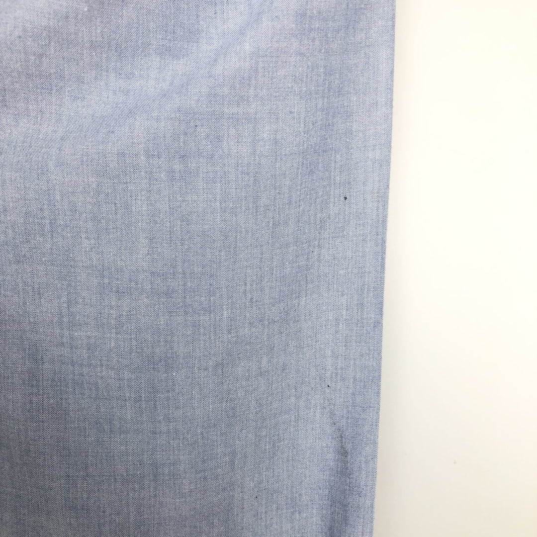 1990'S Wrangler Long-Sleeve Denim Western Shirt, Men's Size XL (Vintage) polyester Blue type light blue Vintage Second Hand