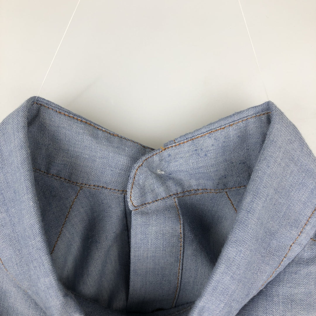 1990'S Wrangler Long-Sleeve Denim Western Shirt, Men's Size XL (Vintage) polyester Blue type light blue Vintage Second Hand