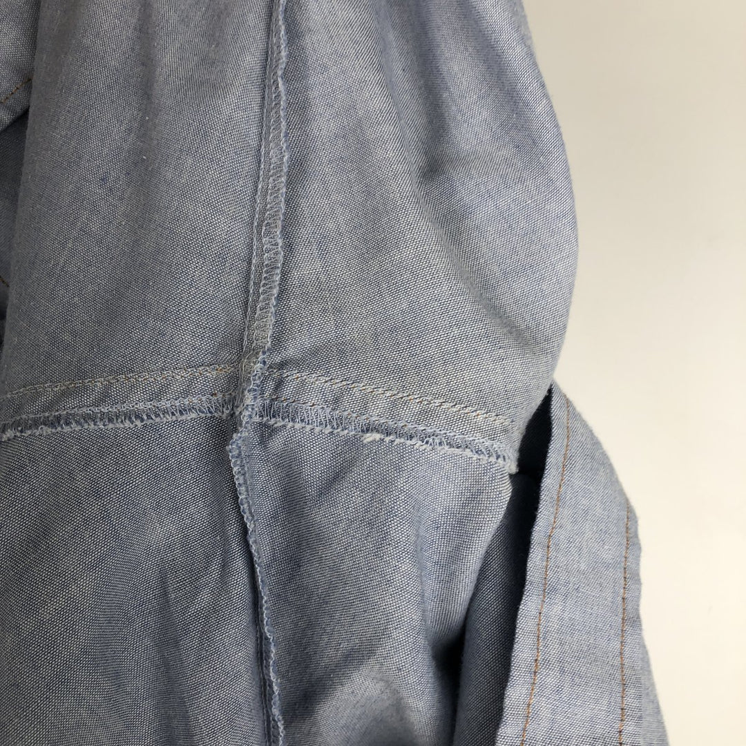 1990'S Wrangler Long-Sleeve Denim Western Shirt, Men's Size XL (Vintage) polyester Blue type light blue Vintage Second Hand