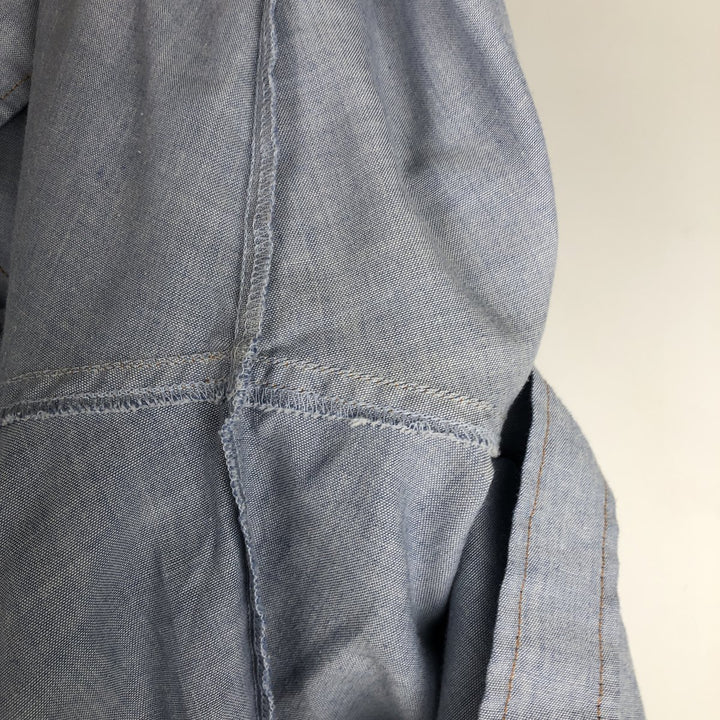 1990'S Wrangler Long-Sleeve Denim Western Shirt, Men's Size XL (Vintage) polyester Blue type light blue Vintage Second Hand