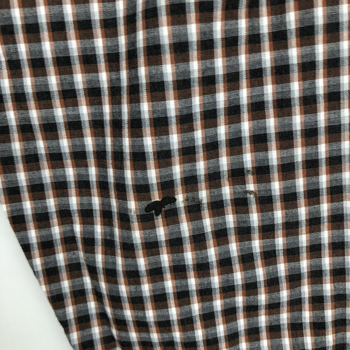 90'S Levi's THE COWBOYS TAILER Check Pattern Long-Sleeve Western Shirt, Men's Size XL (Equivalent), Vintage polyester brown type Vintage Second Hand