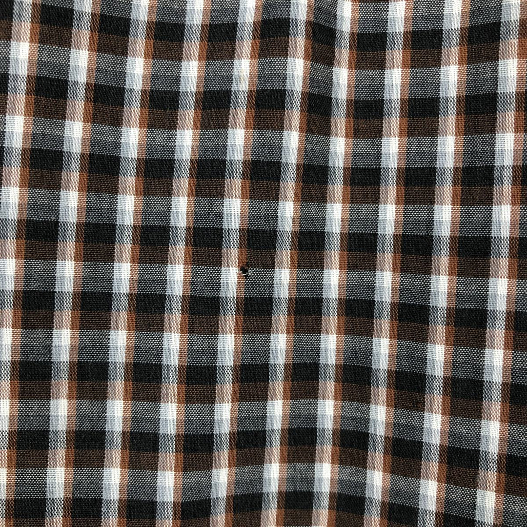 90'S Levi's THE COWBOYS TAILER Check Pattern Long-Sleeve Western Shirt, Men's Size XL (Equivalent), Vintage polyester brown type Vintage Second Hand